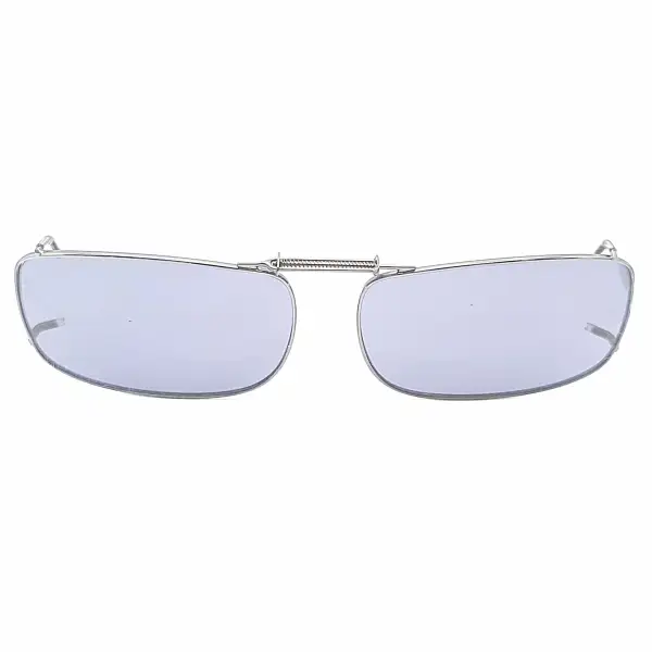 Smoke Lens 56mm Rectangular Polarized Clip-On Sunglasses