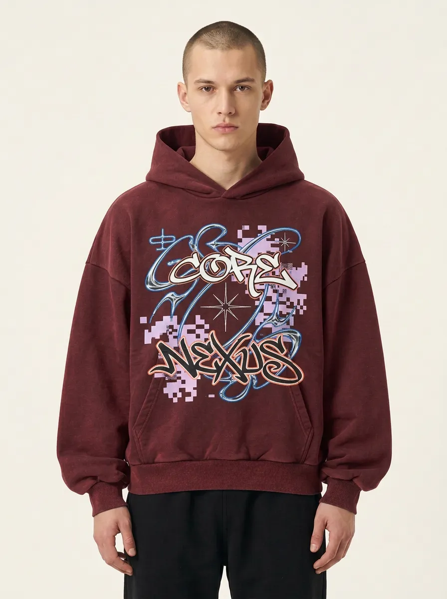 Unisex Y2K Streetwear Core Nexus Graffiti Hoodie