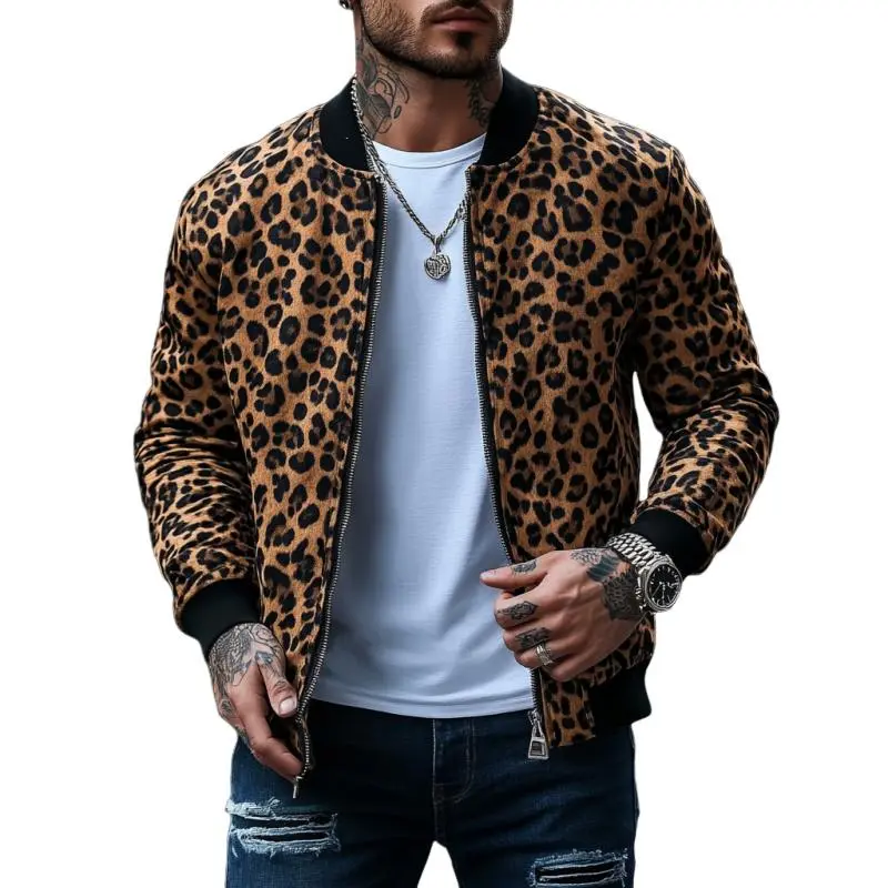 Leopard Print Zip Jacket