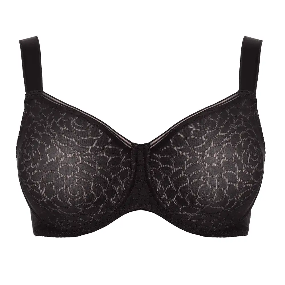 Women's Full Coverage Molded Adjustable Straps Mesh Bra