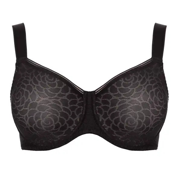 Women's Full Coverage Molded Adjustable Straps Mesh Bra