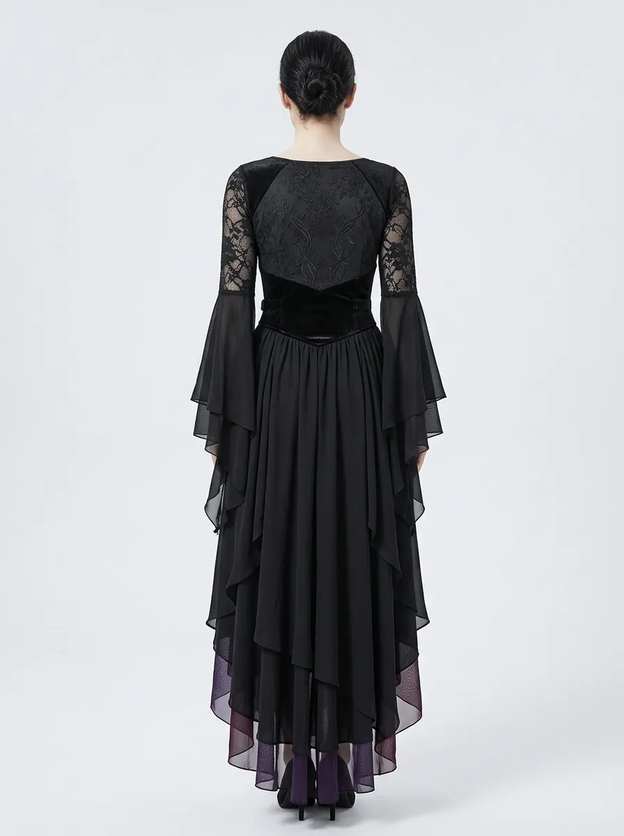 Punk Victorian Lace High-Low Design Women's Gothic Dress