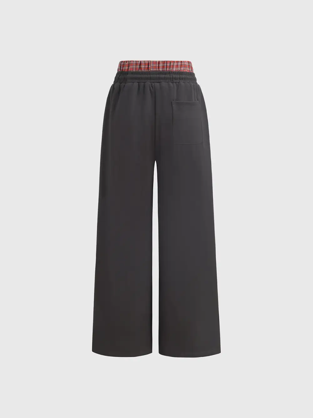 Drawstring Plaid Pants