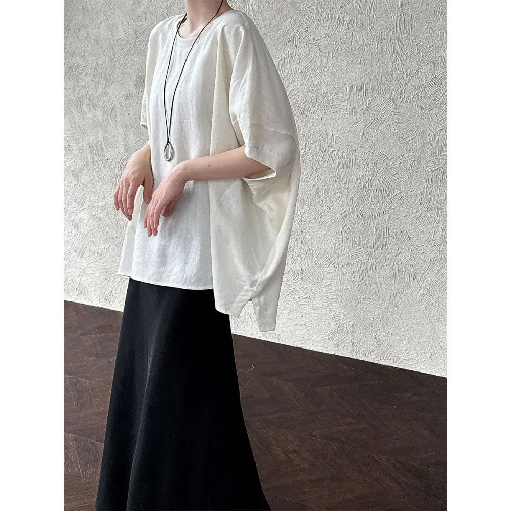 Batwing Sleeve Loose Shirt