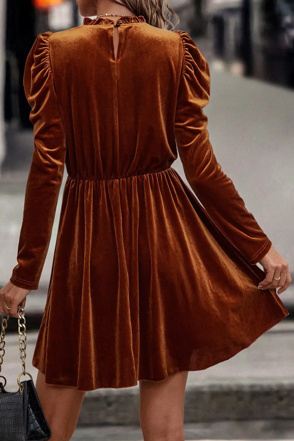 Velvet Look Mini Dress