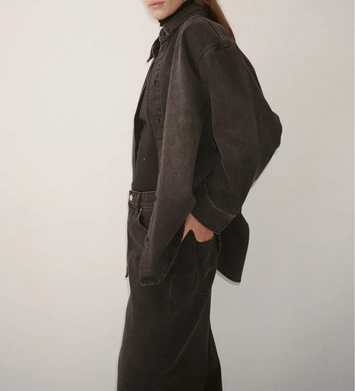 Vintage Black Denim Shirt