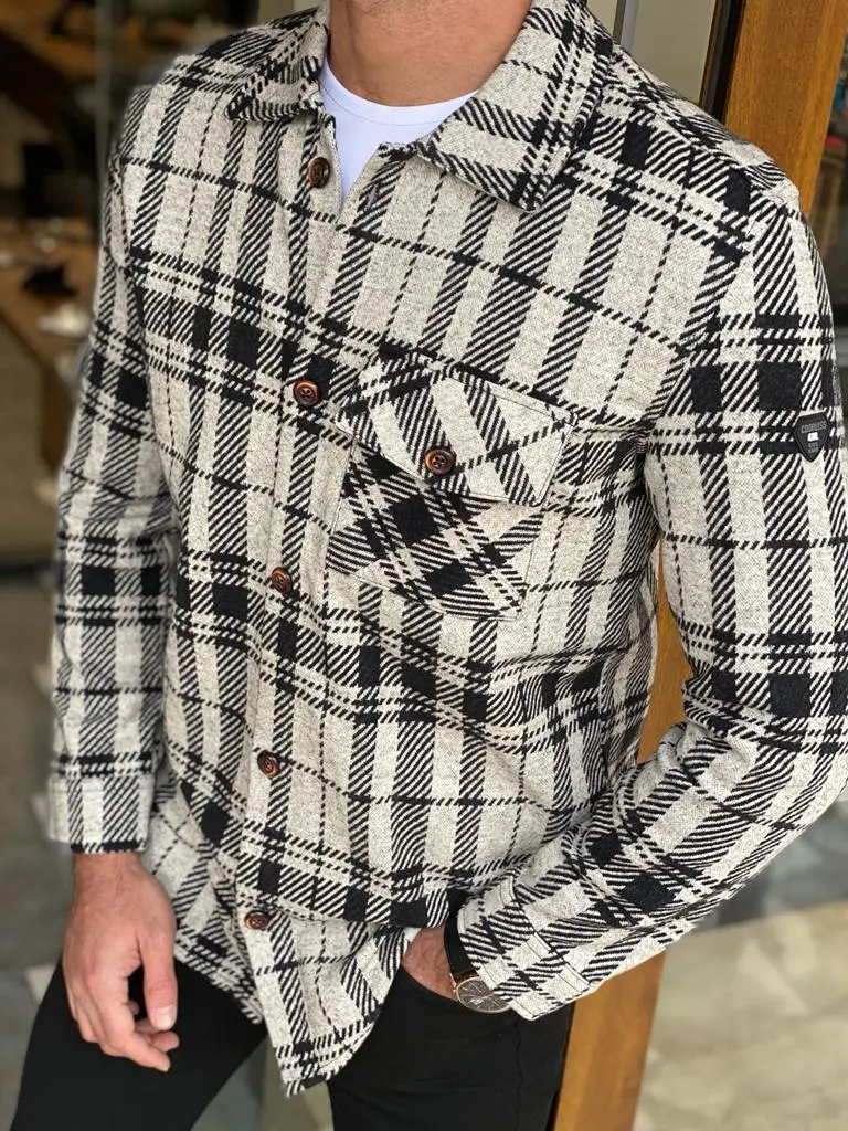Classic Slim Fit Cotton Plaid Casual Shirt