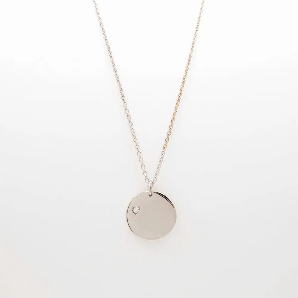 Diamond Heart Medallion Pendant Necklace