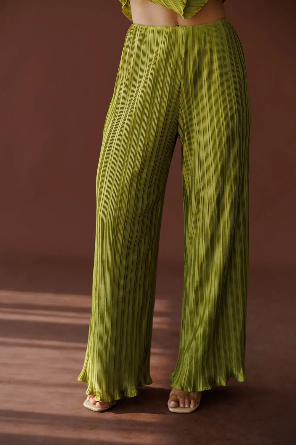 Pleated Ruffled Pants