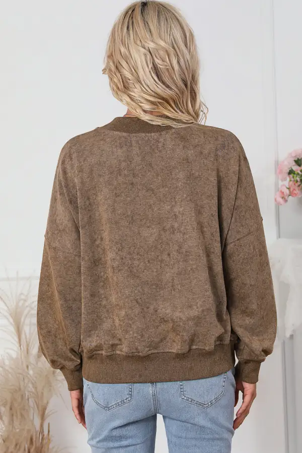 Soft Feel Drop Shoulder Crewneck Sweatshirt