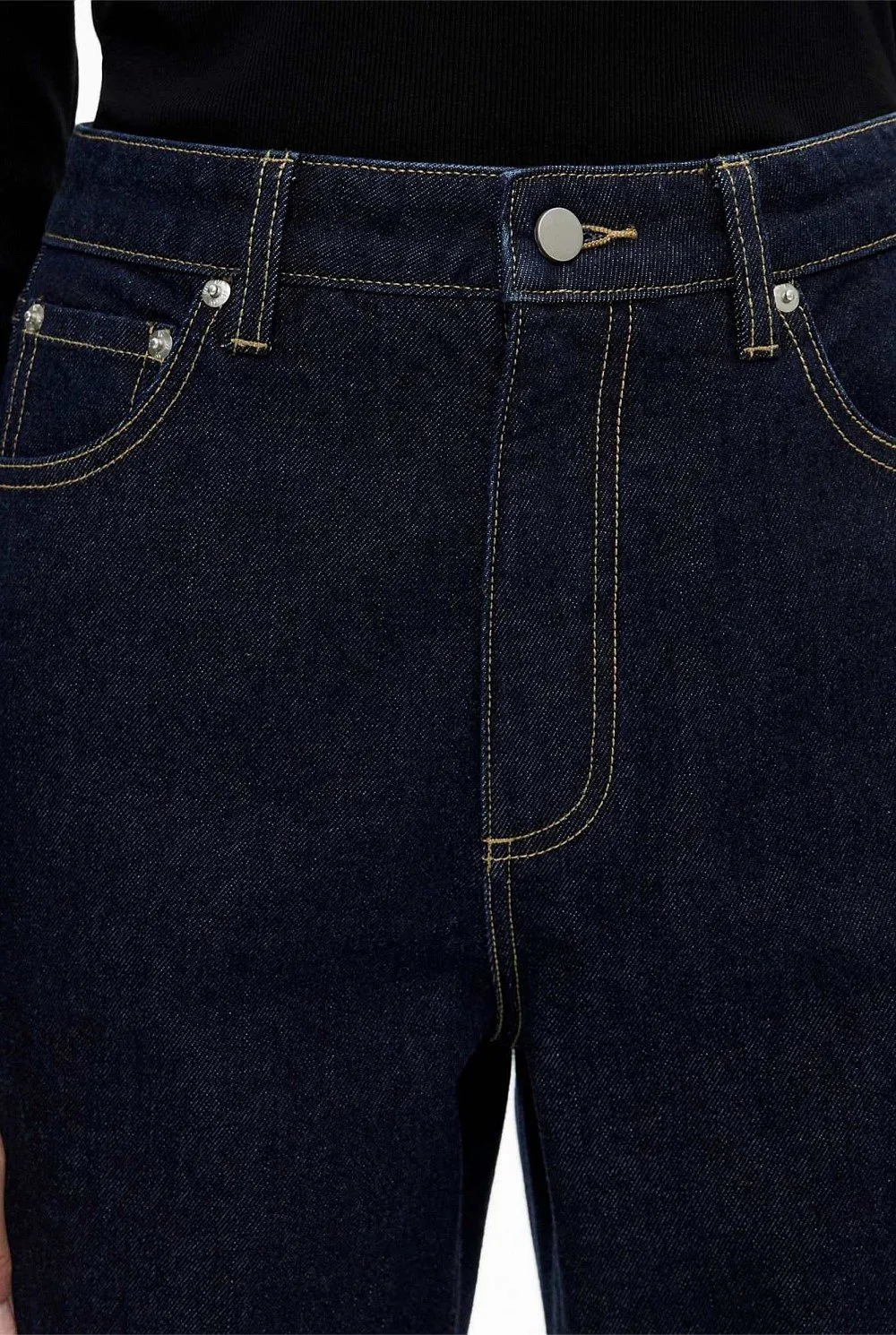 Retro Denim Long Pants