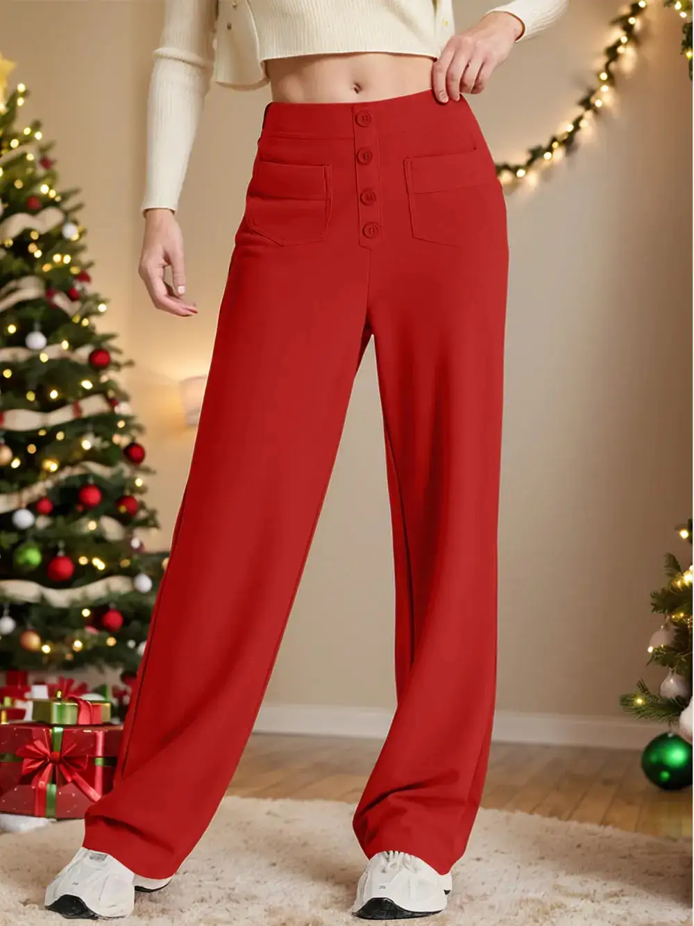 Wide Leg Comfort Fit Pants