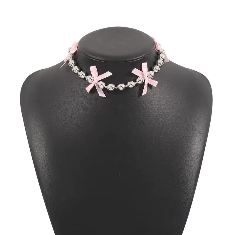 Bow Beaded Necklace