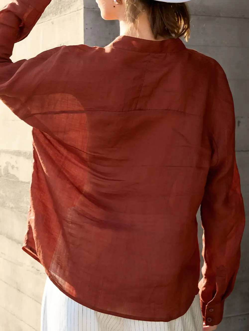 Ramie V Neck Lightweight Top