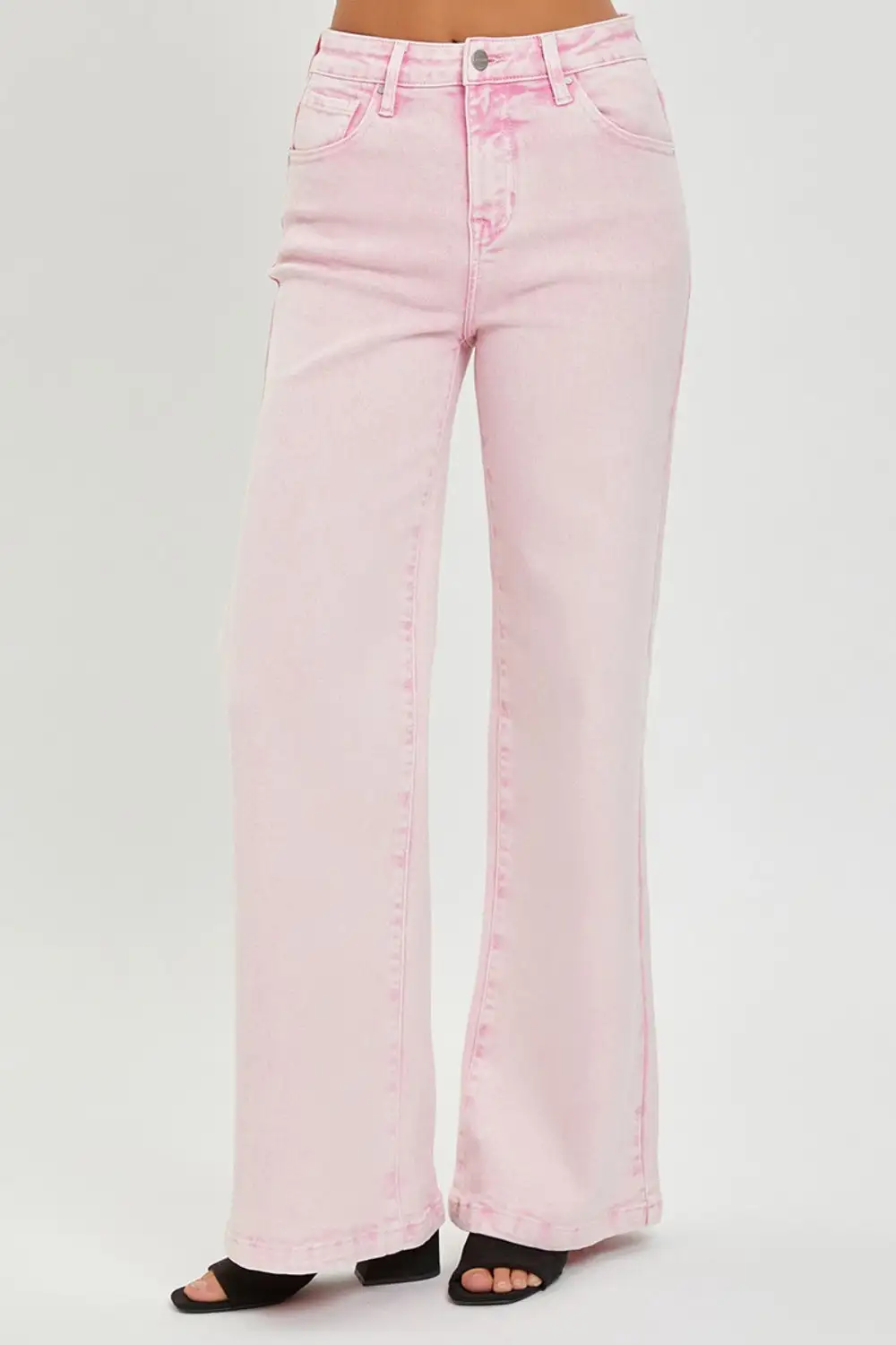 Refined Shape Denim High Rise Wide Leg Jeans