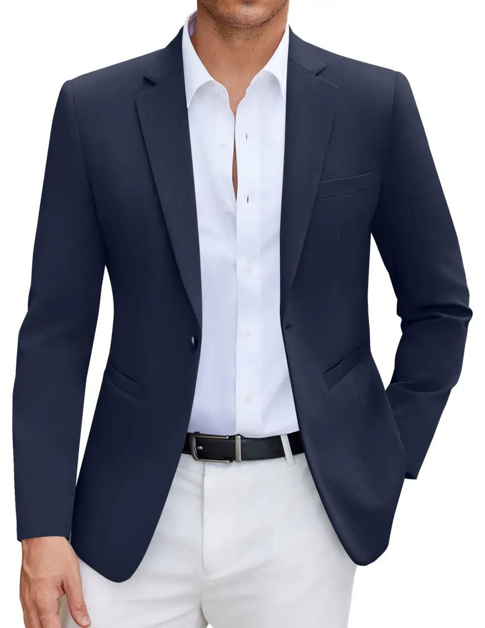 Soft Structure Sharp Lapel Blazer Jacket