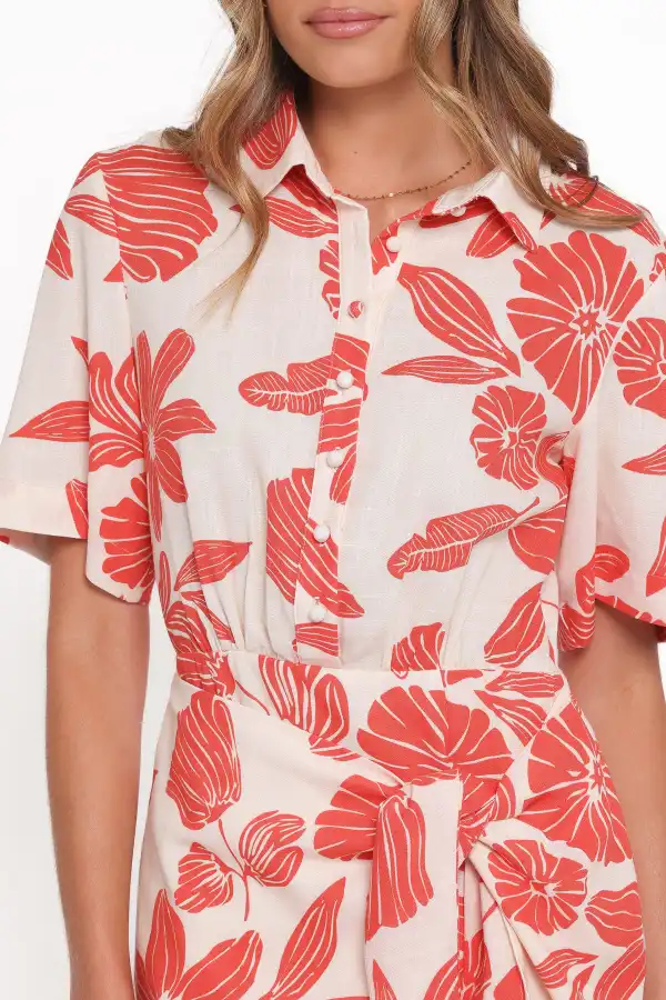 Floral Wrap Mini Dress