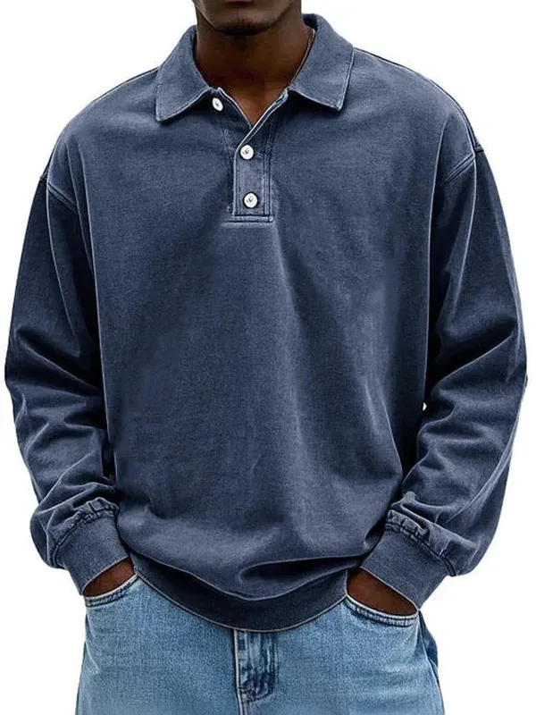 Vintage Long Sleeve Polo Shirt