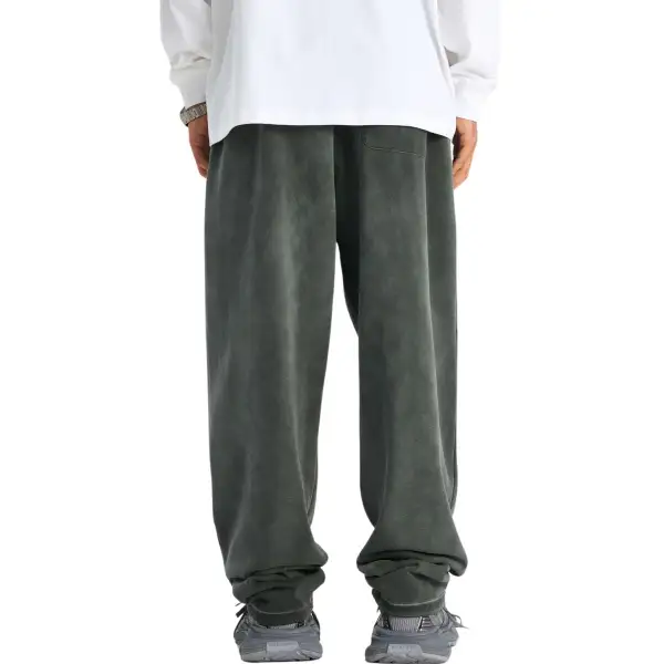Acid Washed Straight Leg Men's Jogger Pants