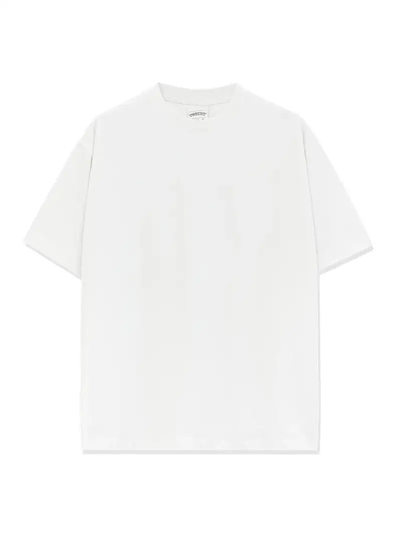 Woven Crew Neck Short Sleeve Tee