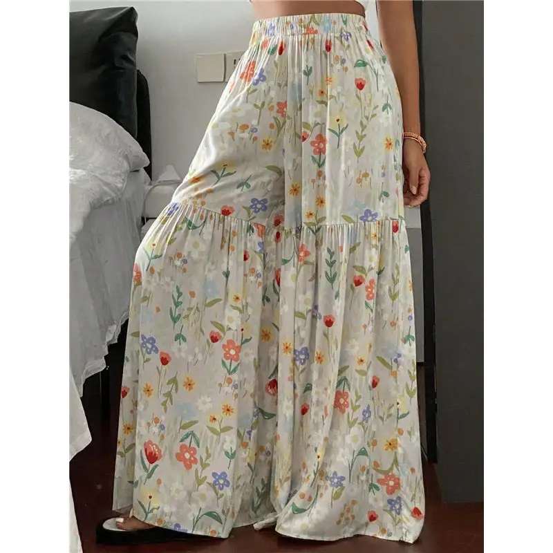 Women's High Waist Wide Leg Loose Fit Slim Fit Pants