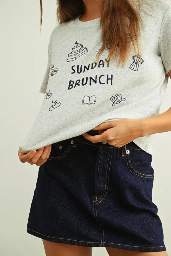 Sunday Brunch Graphic Print Tee