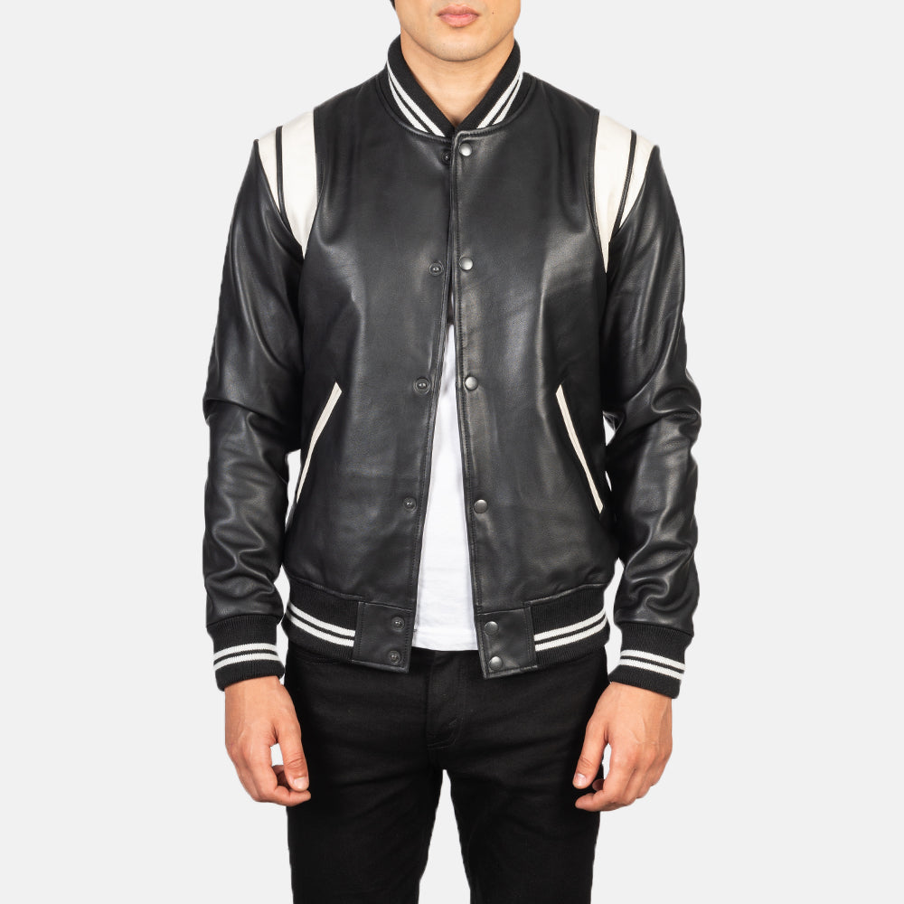 Men's Utility Leather Varsity Jacket