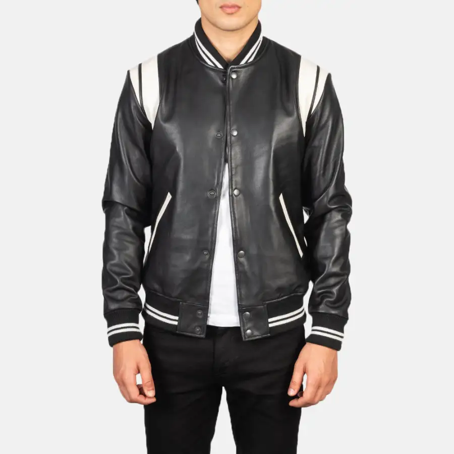 Men's Utility Leather Varsity Jacket