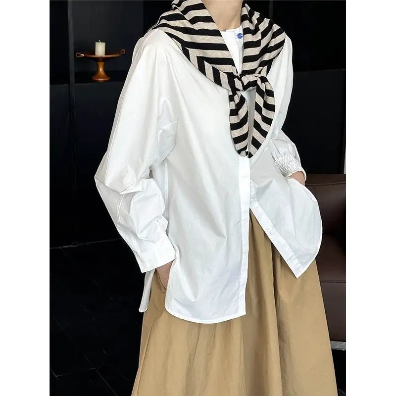 Tailored Loose Fit Button Down Long Sleeve Shirt