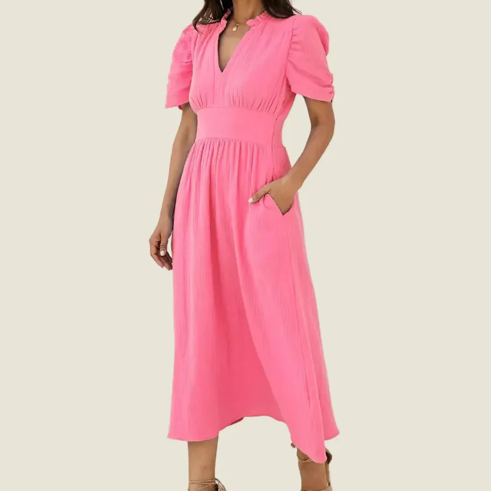 Shirred Women's Casual Dress