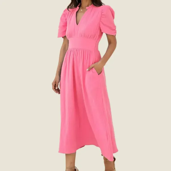 Shirred Women's Casual Dress