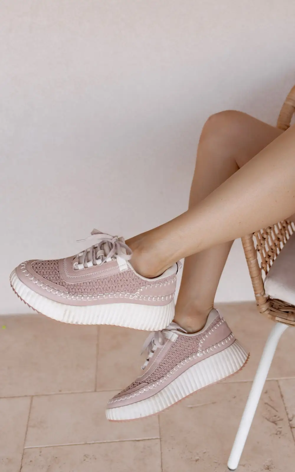 Platform Woven Sneakers