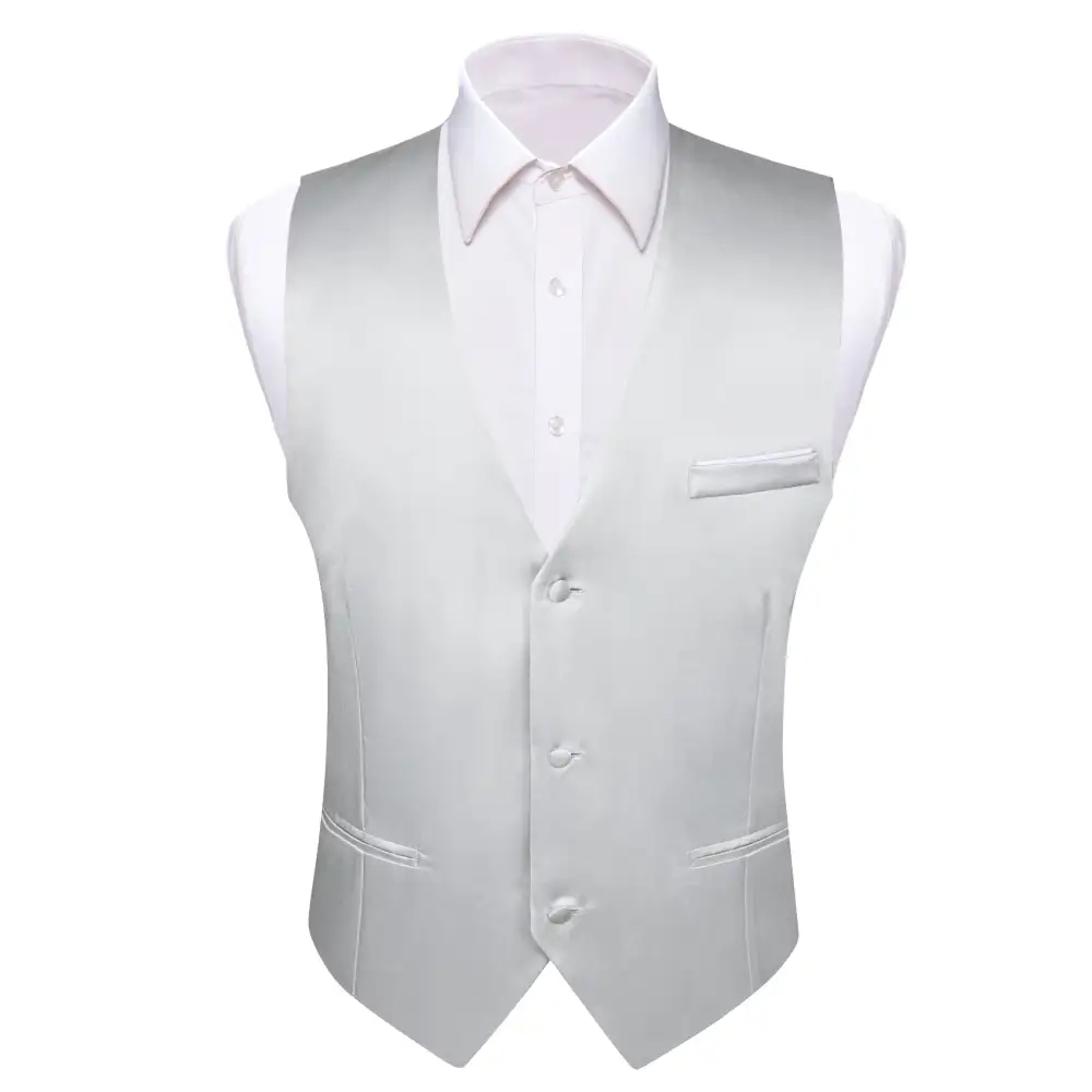 Solid V Neck Dress Vest