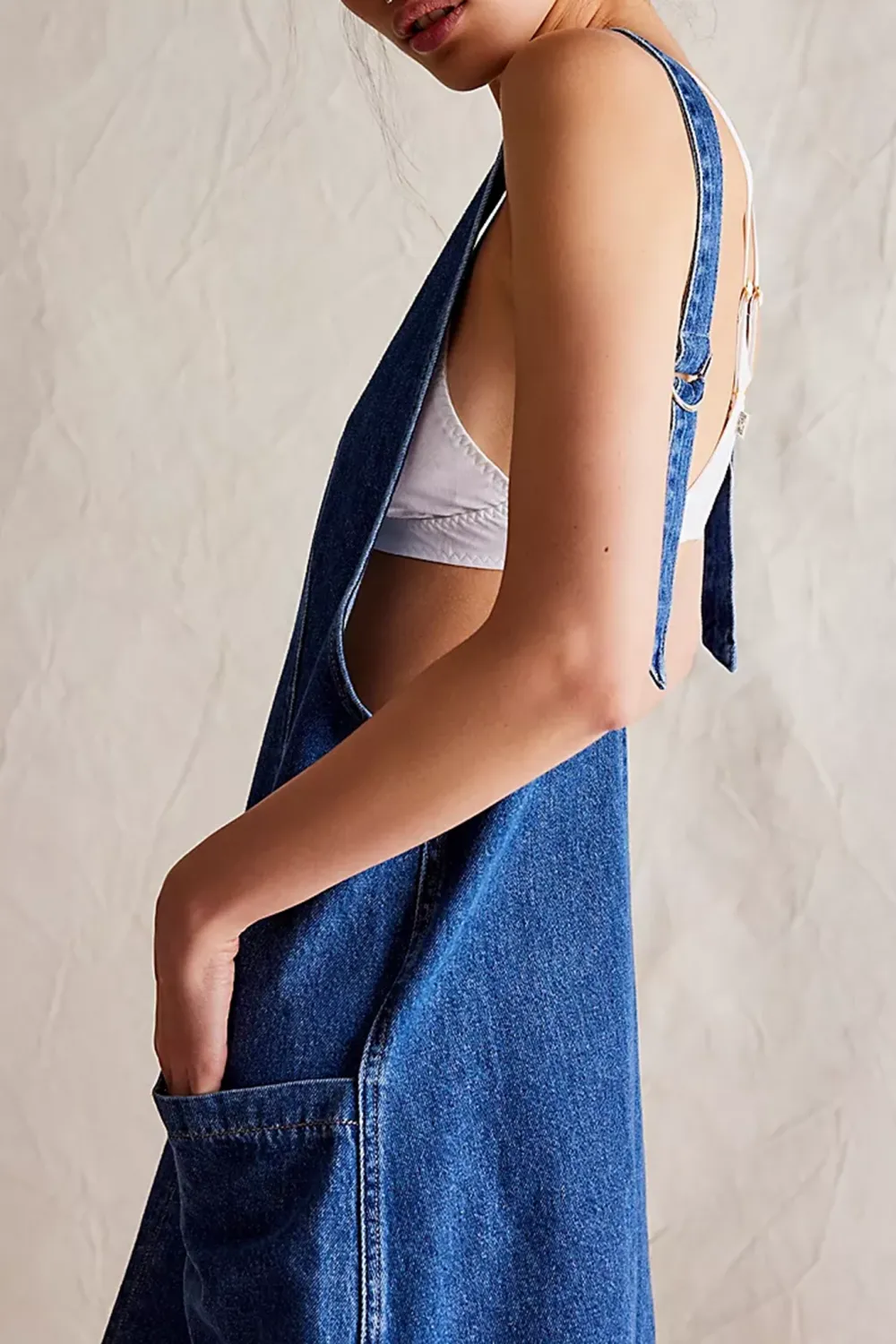 Denim Overall Mini Skirt