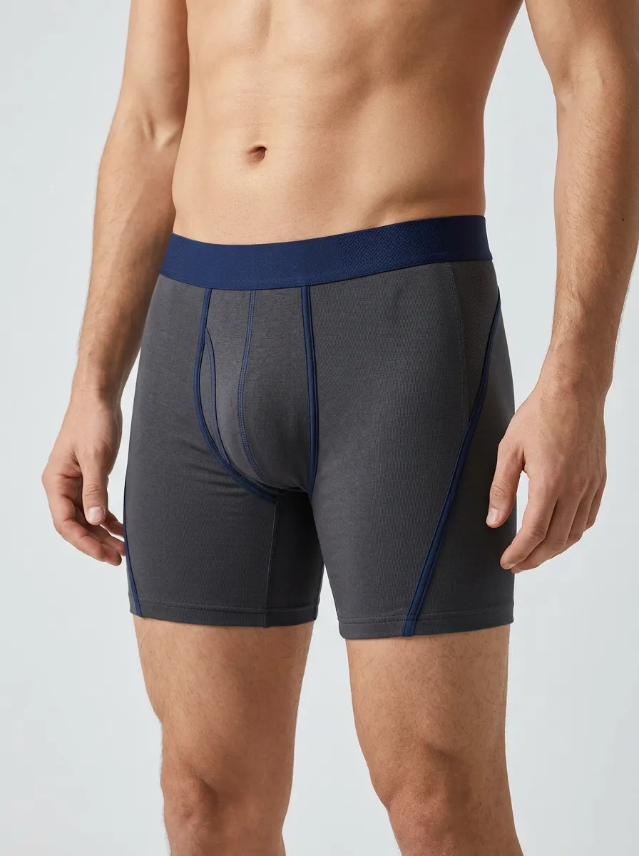 Men's Athletic Performance Contrast Trim Boxer Briefs