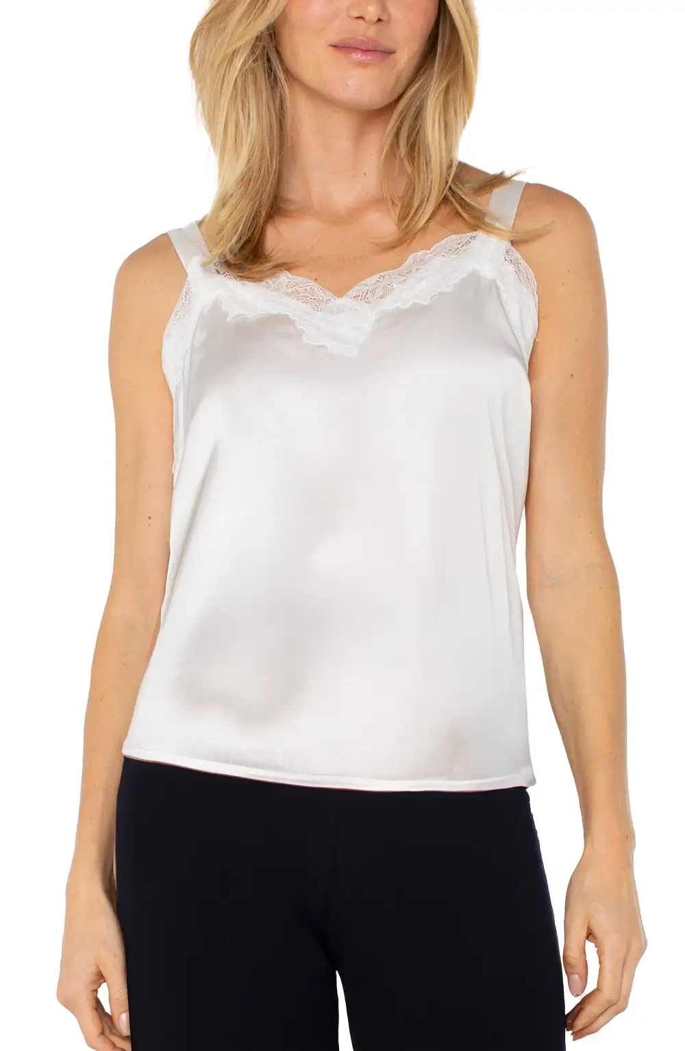 Lace Scoop Neck Tank Top