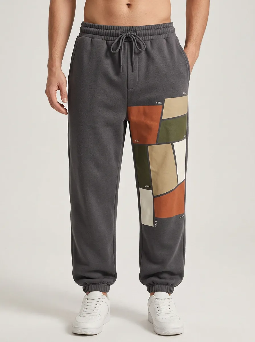 Unisex Structured Colorblock Street Sweatpants
