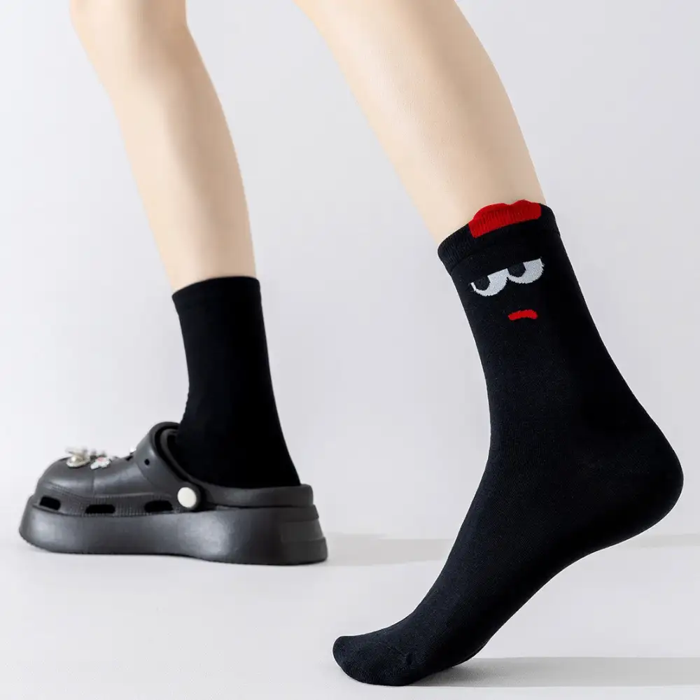 Playful Cartoon Animal Crew Socks