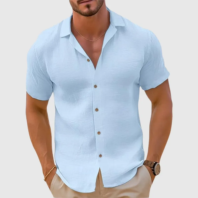 Linen Short Sleeve Button Shirt