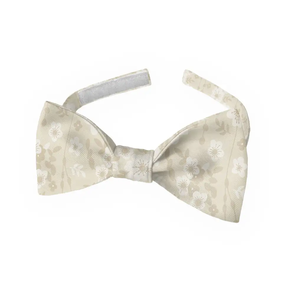 Flowy Floral Motif Bow Tie