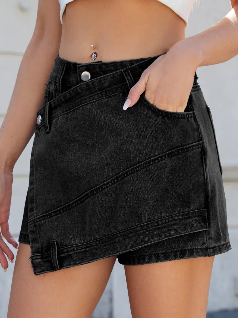 Everyday Denim Pocket Skort