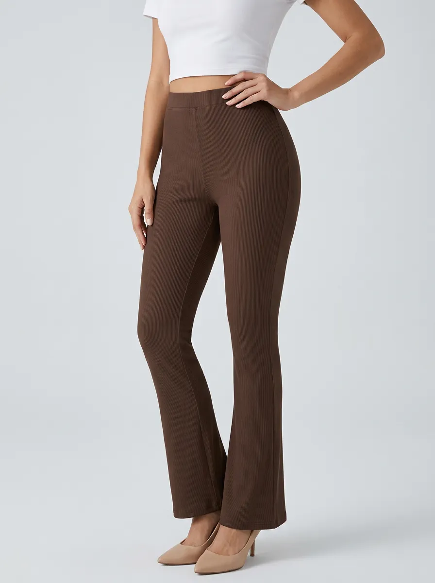 Soft-Look Mid-Rise Women's Stretch Mid-Rise Pants