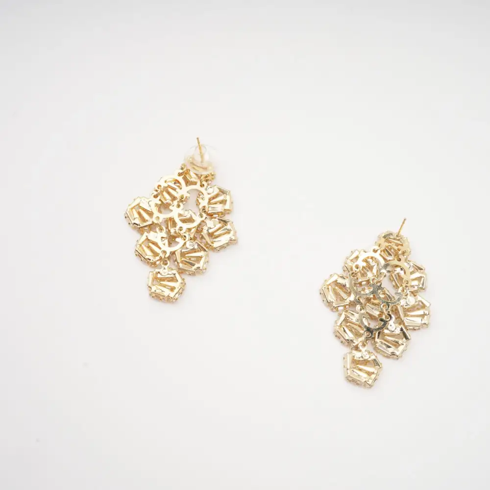 geometric crystal earrings