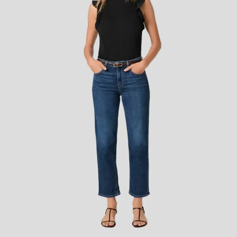Straight-Leg Ankle-Length Mid-Rise Women's Jeans