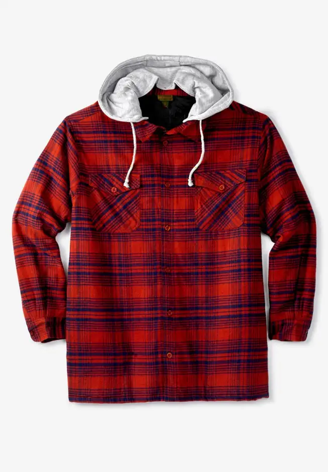 Removable Hooded Shirt Jacket