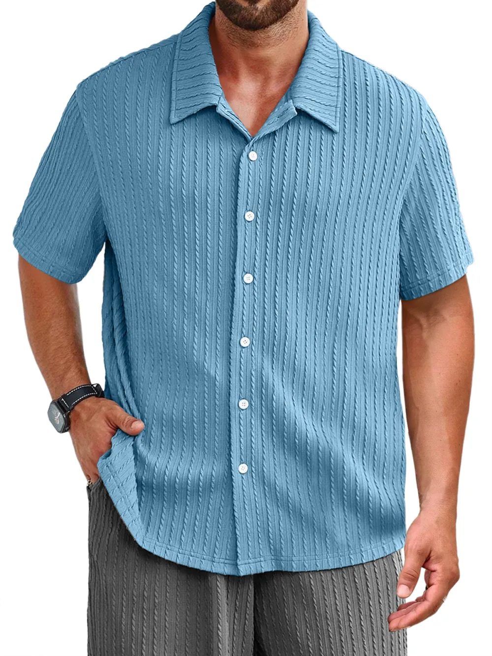 Jacquard Short Sleeve Shirt