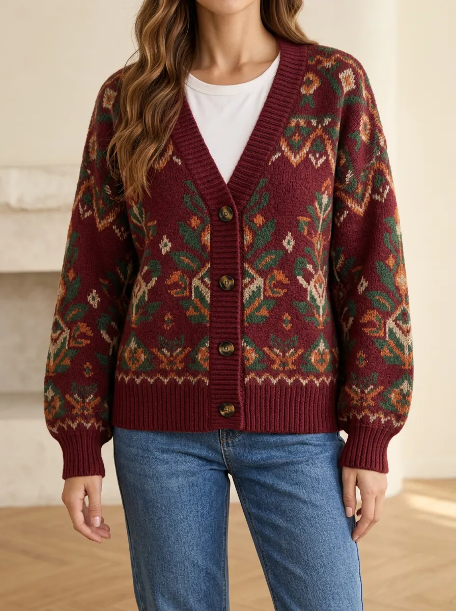 Everyday V Neck Button Front Women's Casual Knit Cardigan