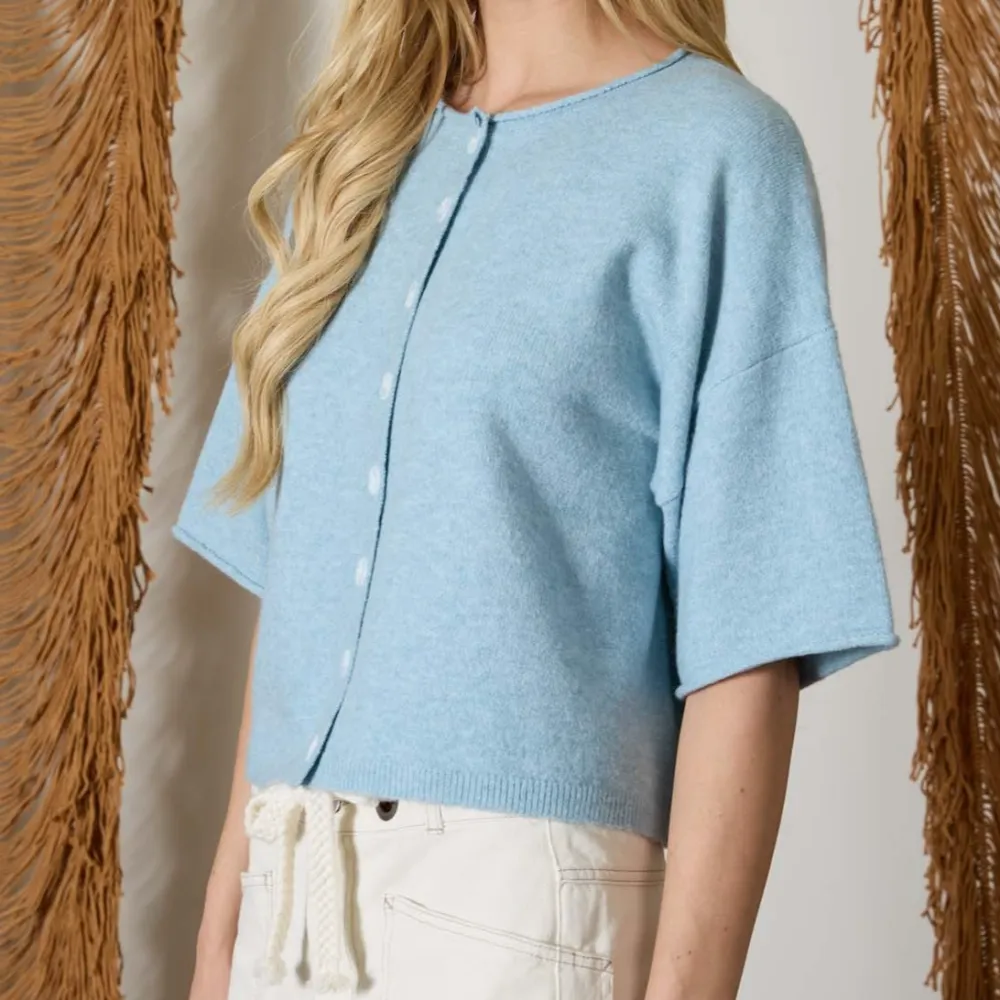 Raw Edge Boxy Cardigan