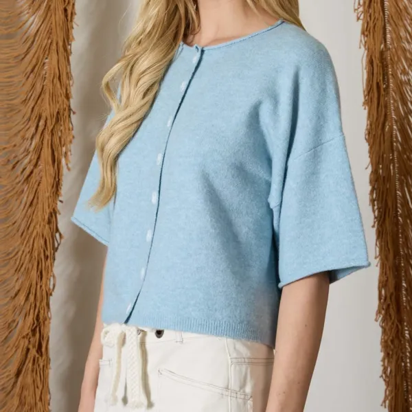 Raw Edge Boxy Cardigan