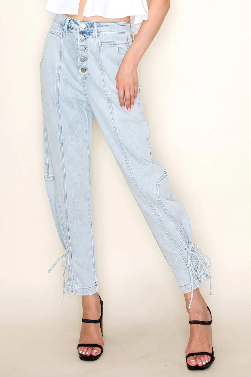 Women's High Rise Relaxed Comfort Stretch Denim Jeans